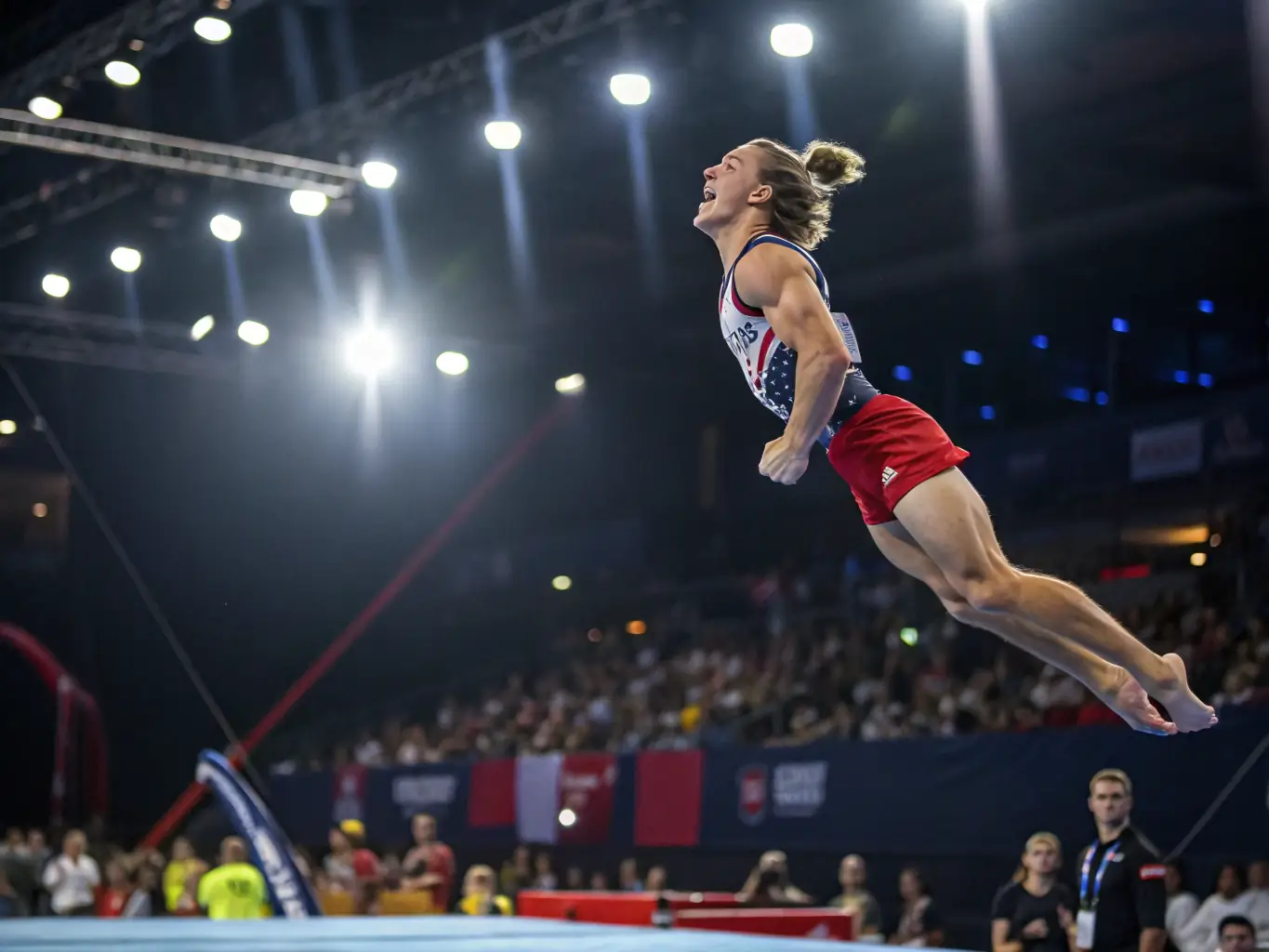 A dynamic image of participants competing in a local gymnastics event, highlighting the excitement, skill, and community spirit of the competition.